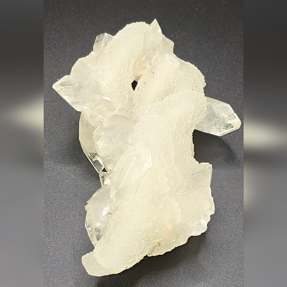 Apophyllite w/ Clear Quartz & Green Calcite - Picture 3 of 6